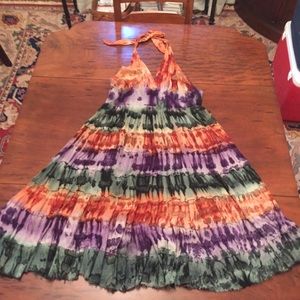 Batik Halter Boho Sundress